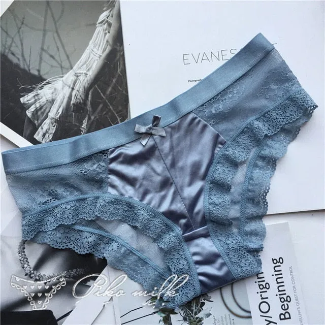 SP&CITY Fashion Silk Lace Hollow Out Panties Sex String European Women Transparent Lace Underwear Crotch Cotton Briefs Lingerie