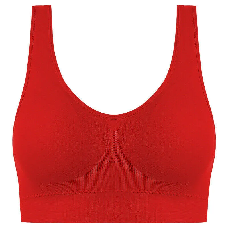 Sports Bra Wireless Bra Seamless Comfort Push Up Bra Vest Tops