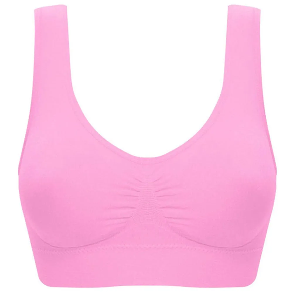 Sports Bra Wireless Bra Seamless Comfort Push Up Bra Vest Tops