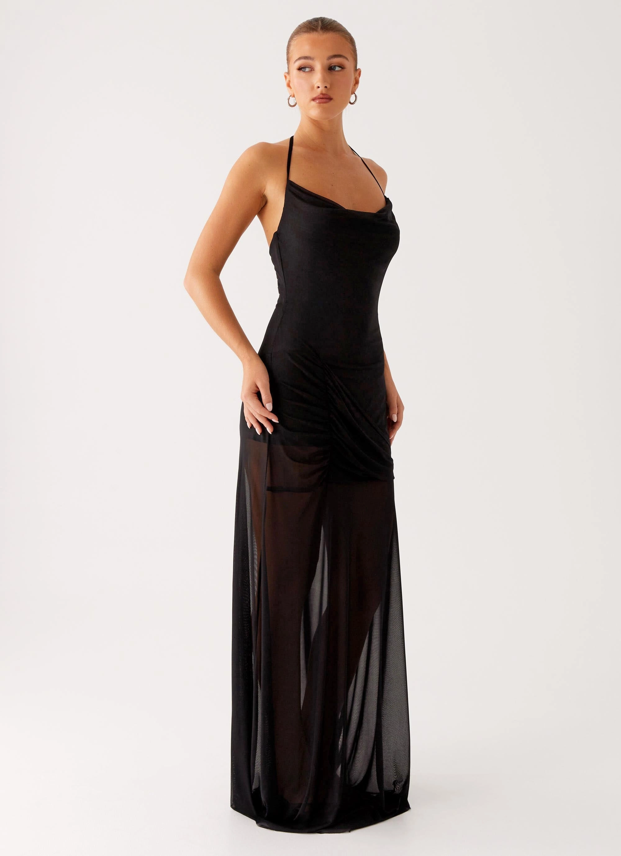 Mckinley Maxi Dress - Black Layering Comfort breathable fabric dress