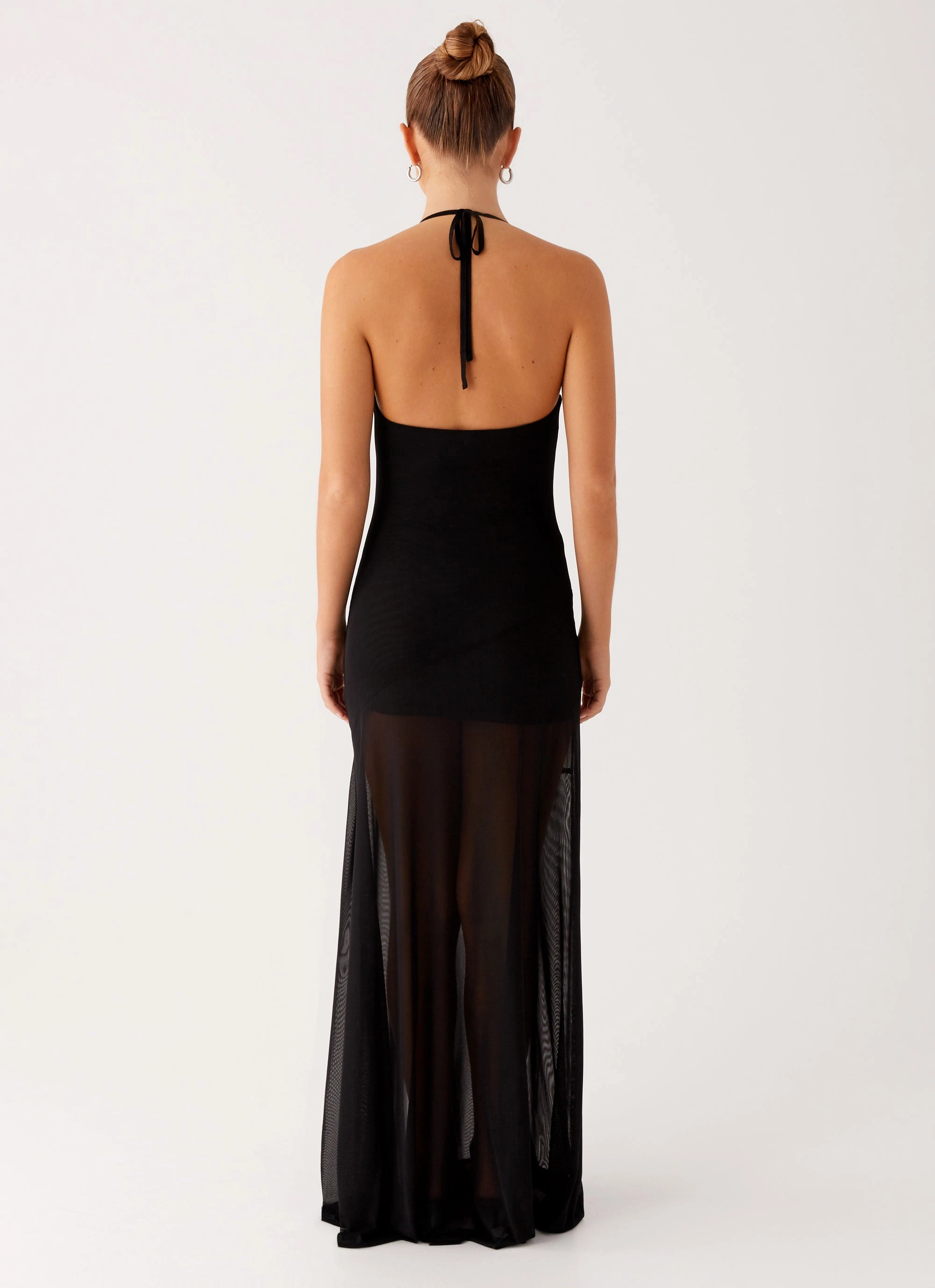 Mckinley Maxi Dress - Black Guest Glam Elegant Waist Design