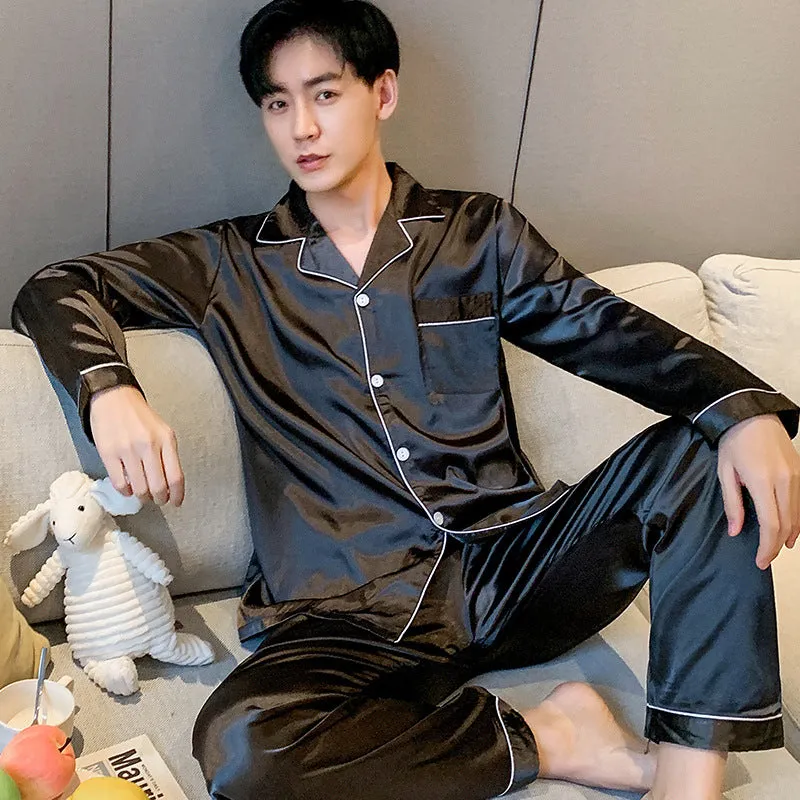 Spring and Autumn Men's Pajamas