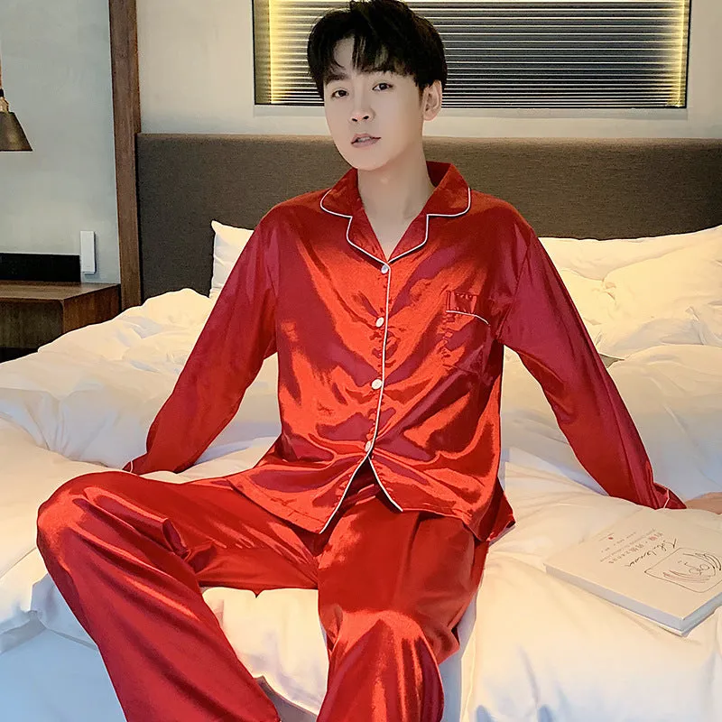Spring and Autumn Men's Pajamas