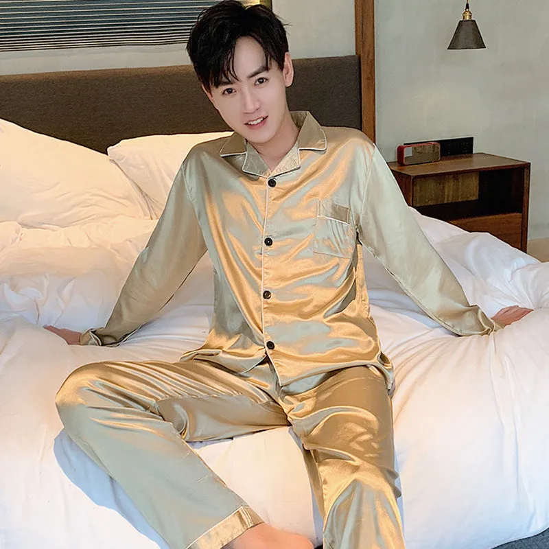 Spring and Autumn Men's Pajamas