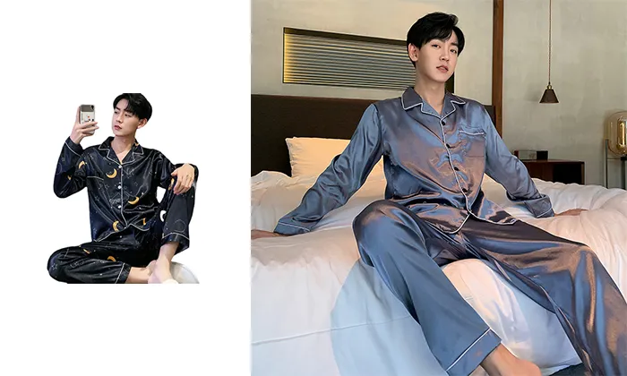 Spring and Autumn Men's Pajamas