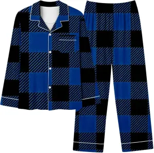 St. patricks Shirts Tees with Baggy Trousers Trendy Plaid Loungewear Lightweight Ladies Pajama Sets with Pockets
