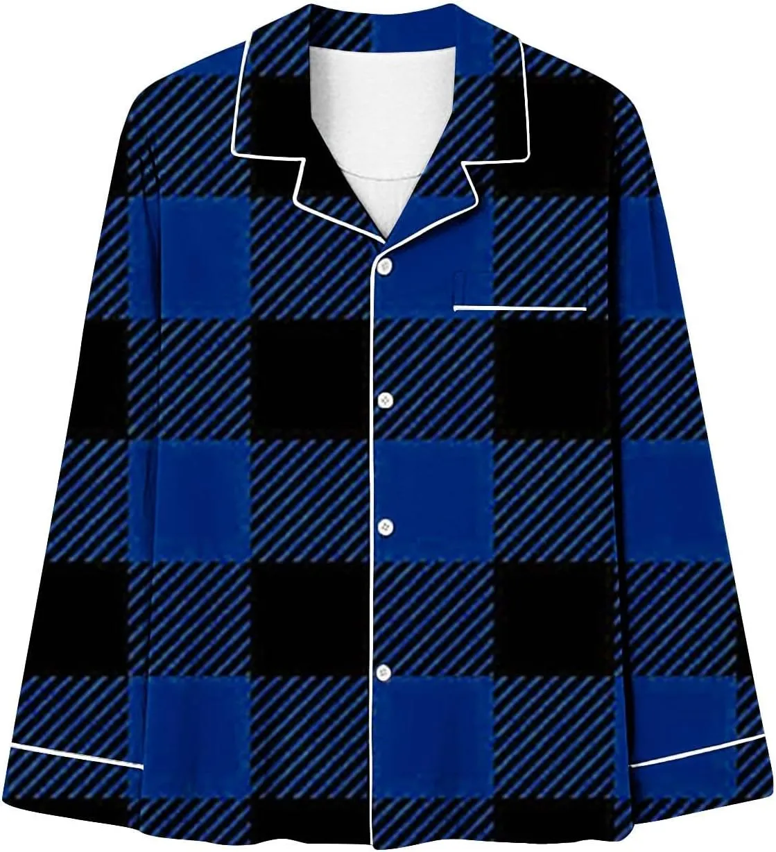 St. patricks Shirts Tees with Baggy Trousers Trendy Plaid Loungewear Lightweight Ladies Pajama Sets with Pockets
