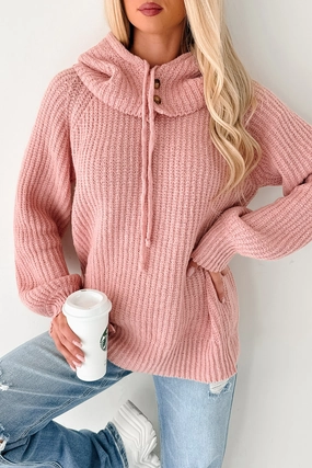 Peace Of Mind Oversized Hoodie Sweater (Blush) Breathable Mesh Insert