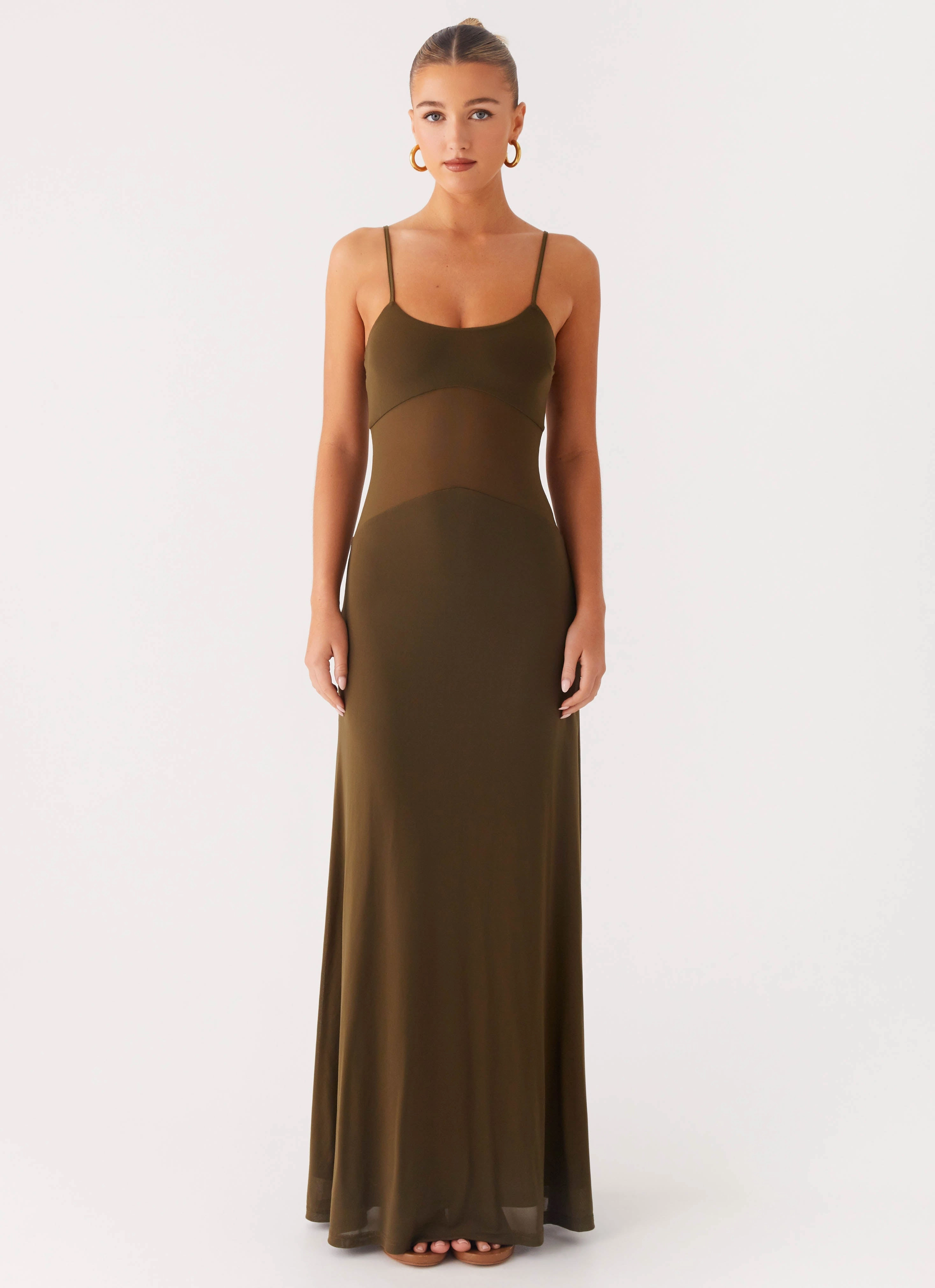 Starfall Maxi Dress - Khaki Bold Design