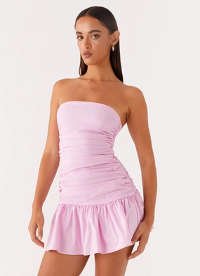 Carmel Mini Dress - Pink Fashion Layers Classic Layering