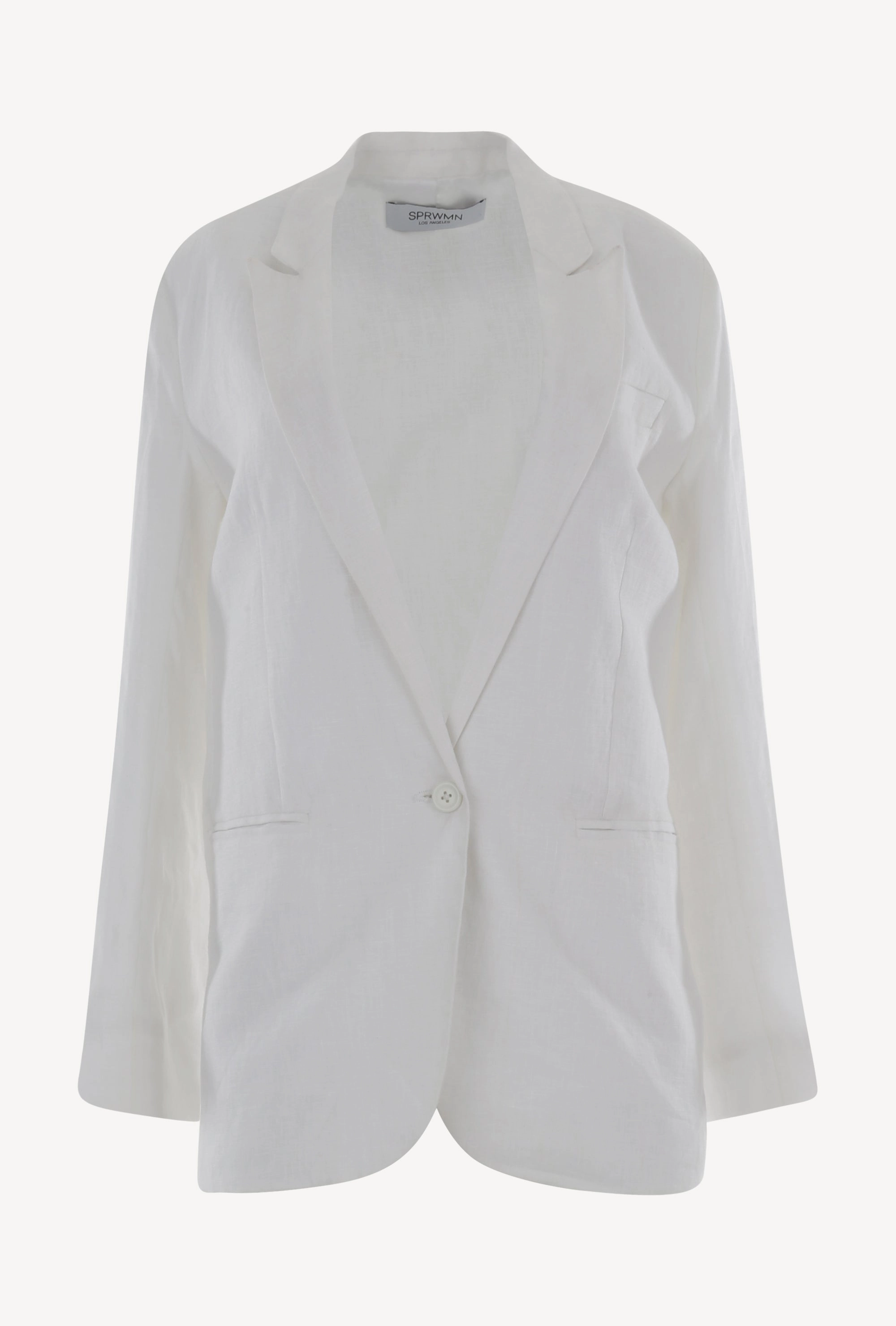 Snag Free Fabric Versatile Fit Layer White Linen Blazer