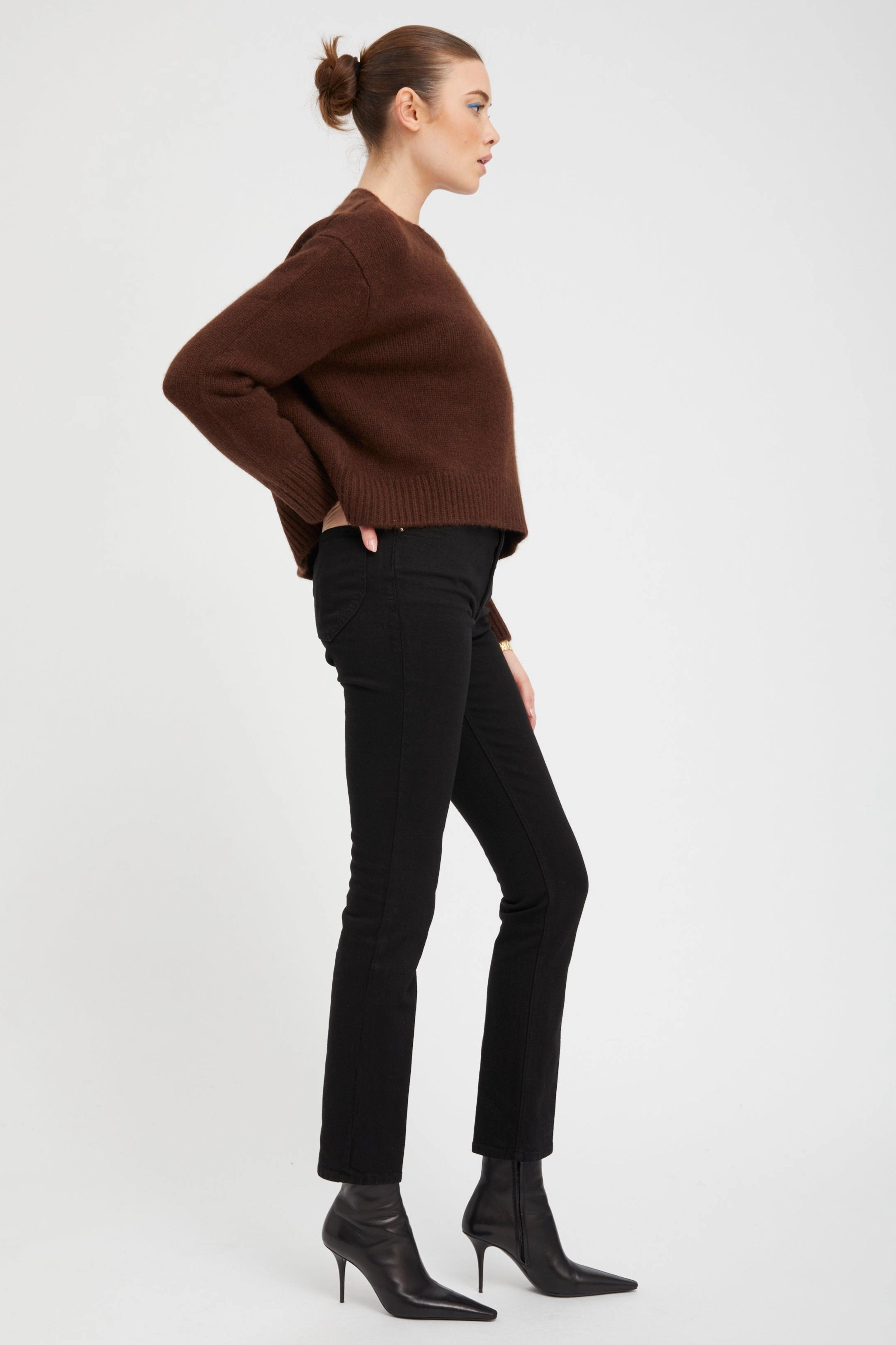 Layered Wear Stain Release Finish Stevie Slim Straight Leg Denim