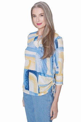 Flower Power Watercolor Patchwork Top Moisture Control Lining