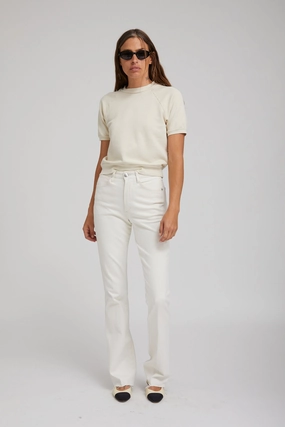 Earhart Vintage White Micro Flare Denim EcoDyeProcess