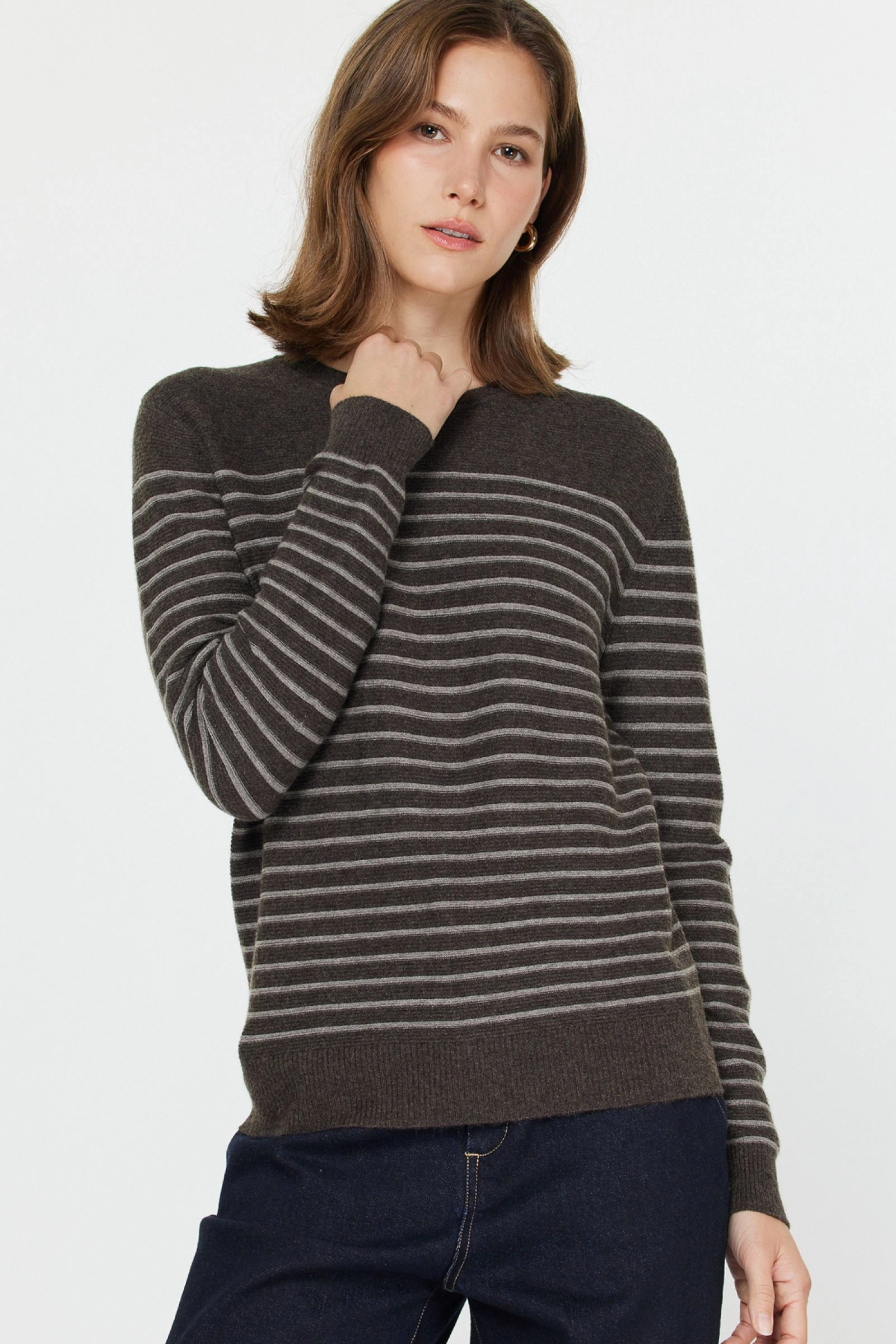 STRIPED SWEATER Tagless Comfort