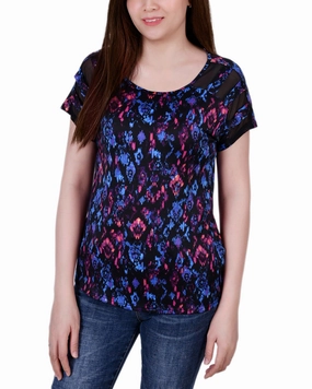 HoodedVersion ThermalRegulationLayer Short Sleeve Top With Mesh Sleeve