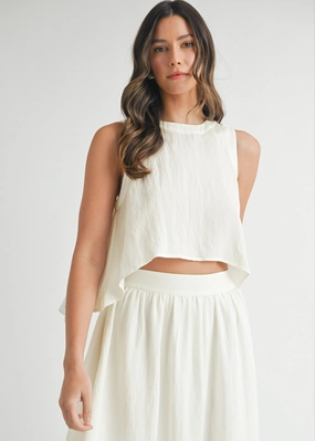 Sustainable Fabric Blend MARY WRINKLED FABRIC SWING TOP