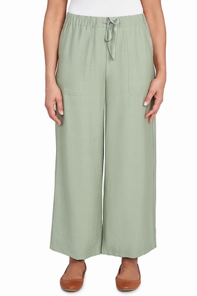 Low Bulk Stripe Right Drawstring Wide Leg Pant