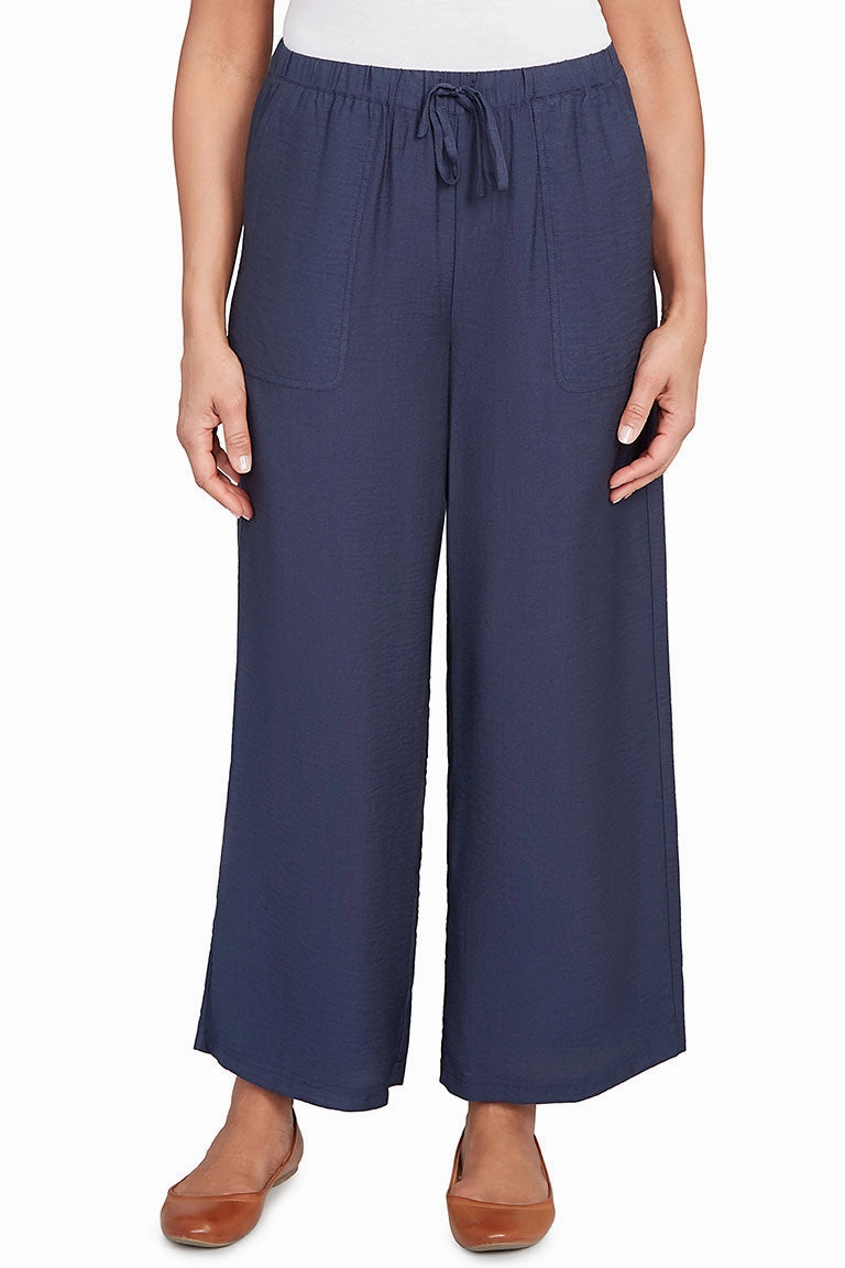 Core Fit Office Friendly Stripe Right Drawstring Wide Leg Pant