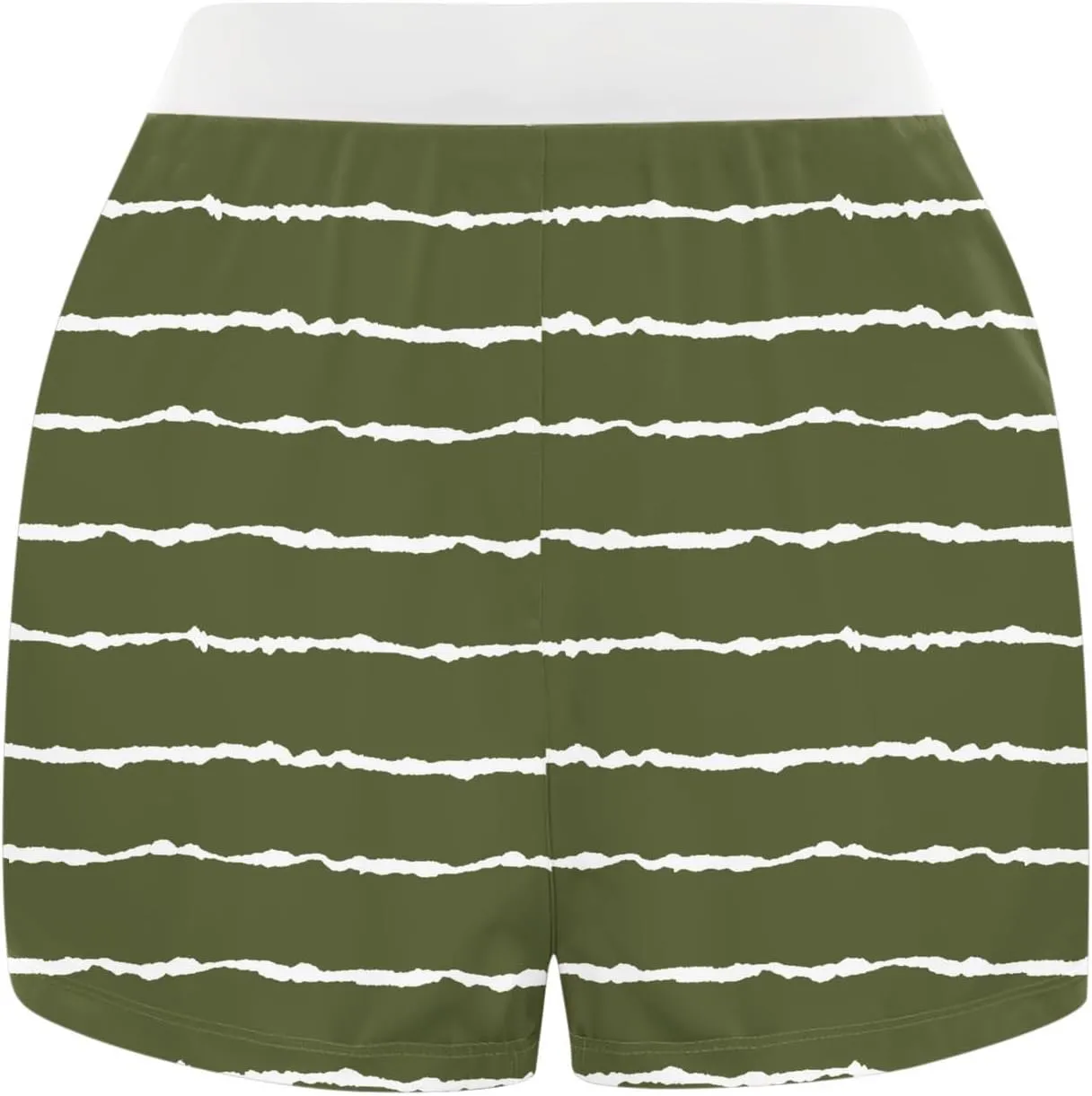 Striped Boxer Shorts for Women Button Up Patchwork High Waisted Sleepwear Pajama Bottoms Fitted Summer Lounge Vacation Shorts