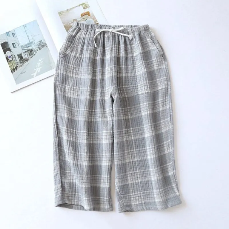Striped Cotton Crepe Pants