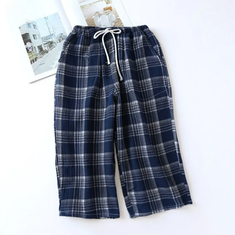 Striped Cotton Crepe Pants
