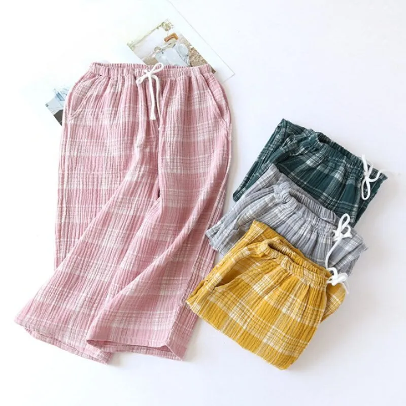 Striped Cotton Crepe Pants