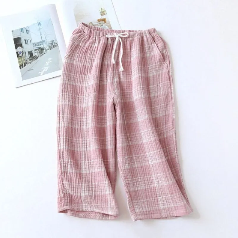 Striped Cotton Crepe Pants
