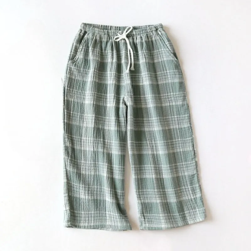 Striped Cotton Crepe Pants