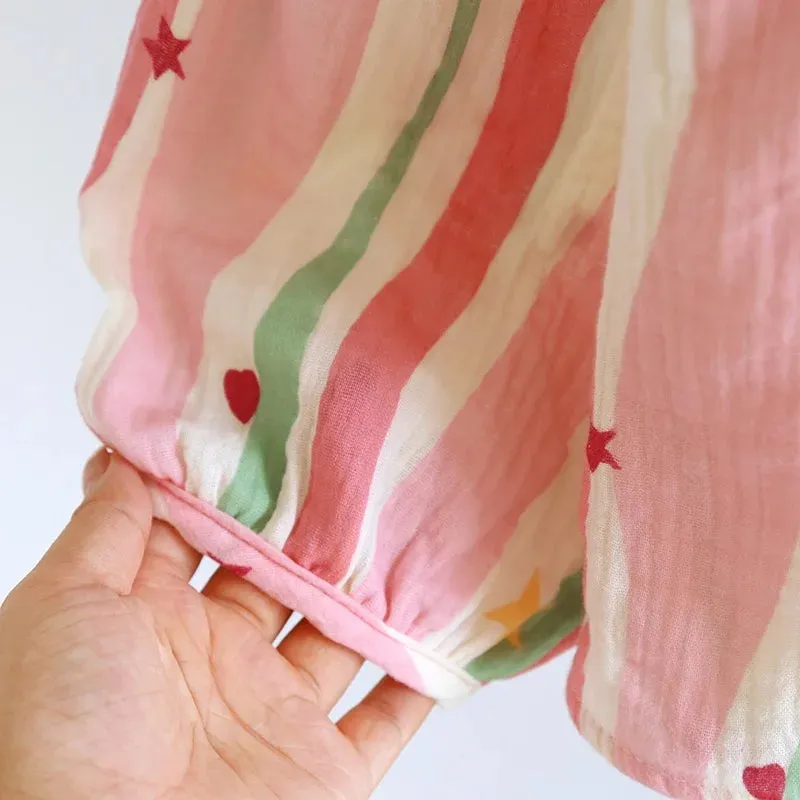 Striped Cotton Pajamas for Women Feel the Softness