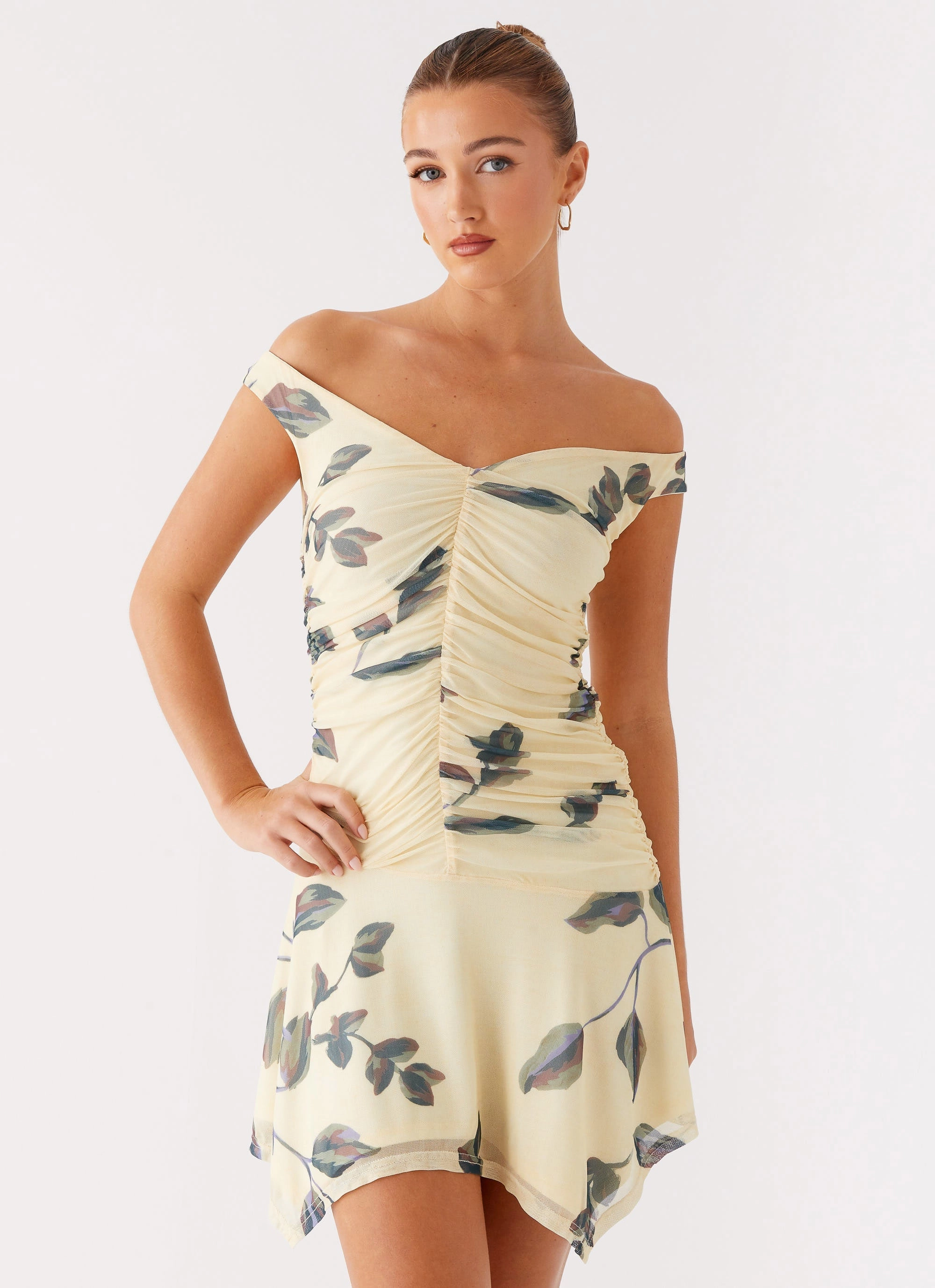 Shore Time Trendy Tailoring Josette Mini Dress - Buttercream Bliss