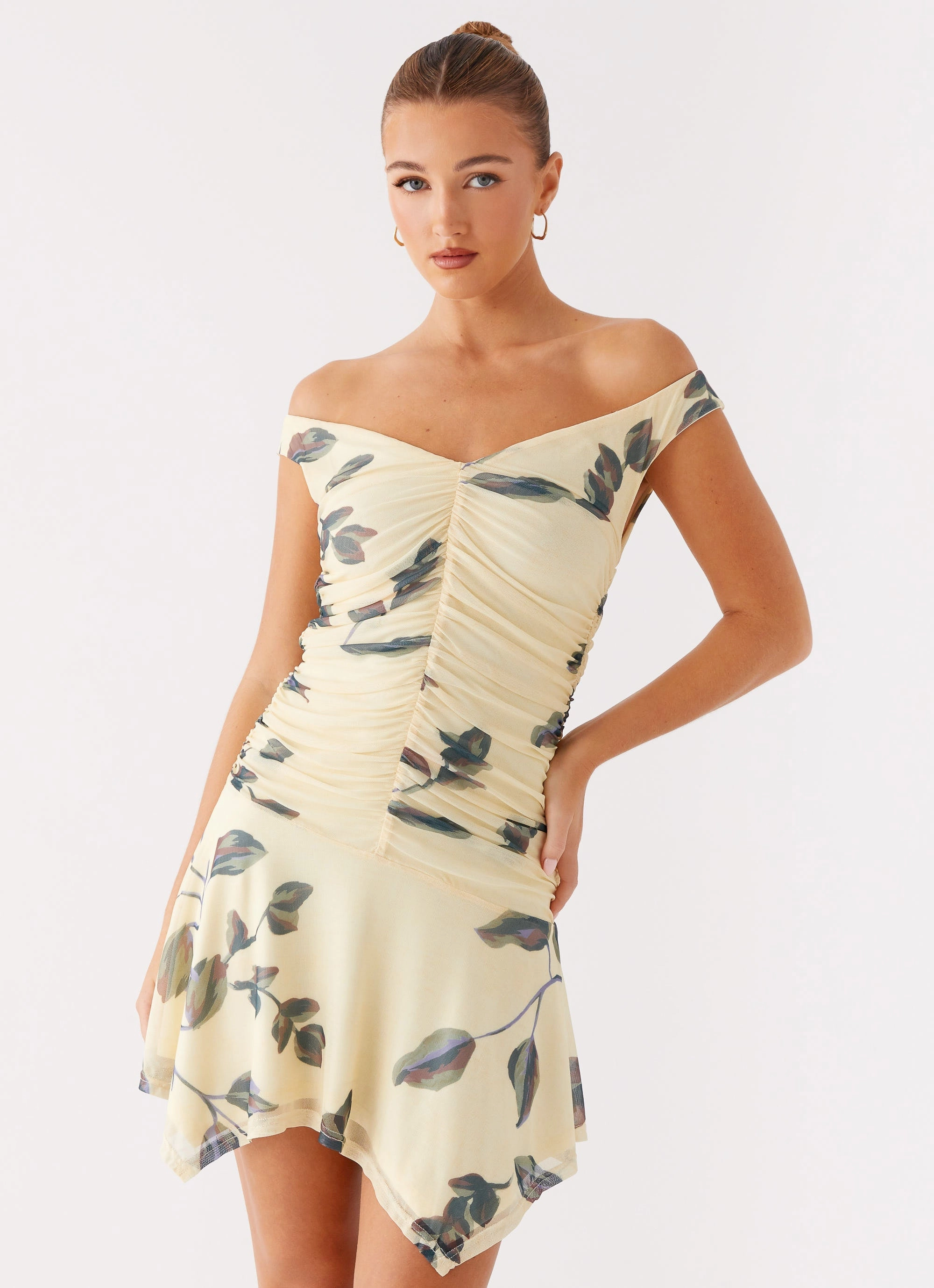 Josette Mini Dress - Buttercream Bliss Satin Layers Mesh-Detail