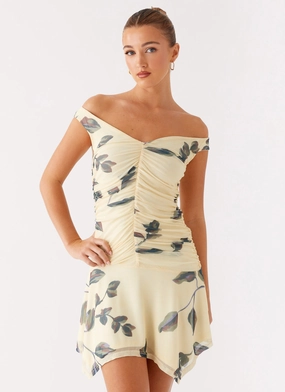 Shore Time Trendy Tailoring Josette Mini Dress - Buttercream Bliss