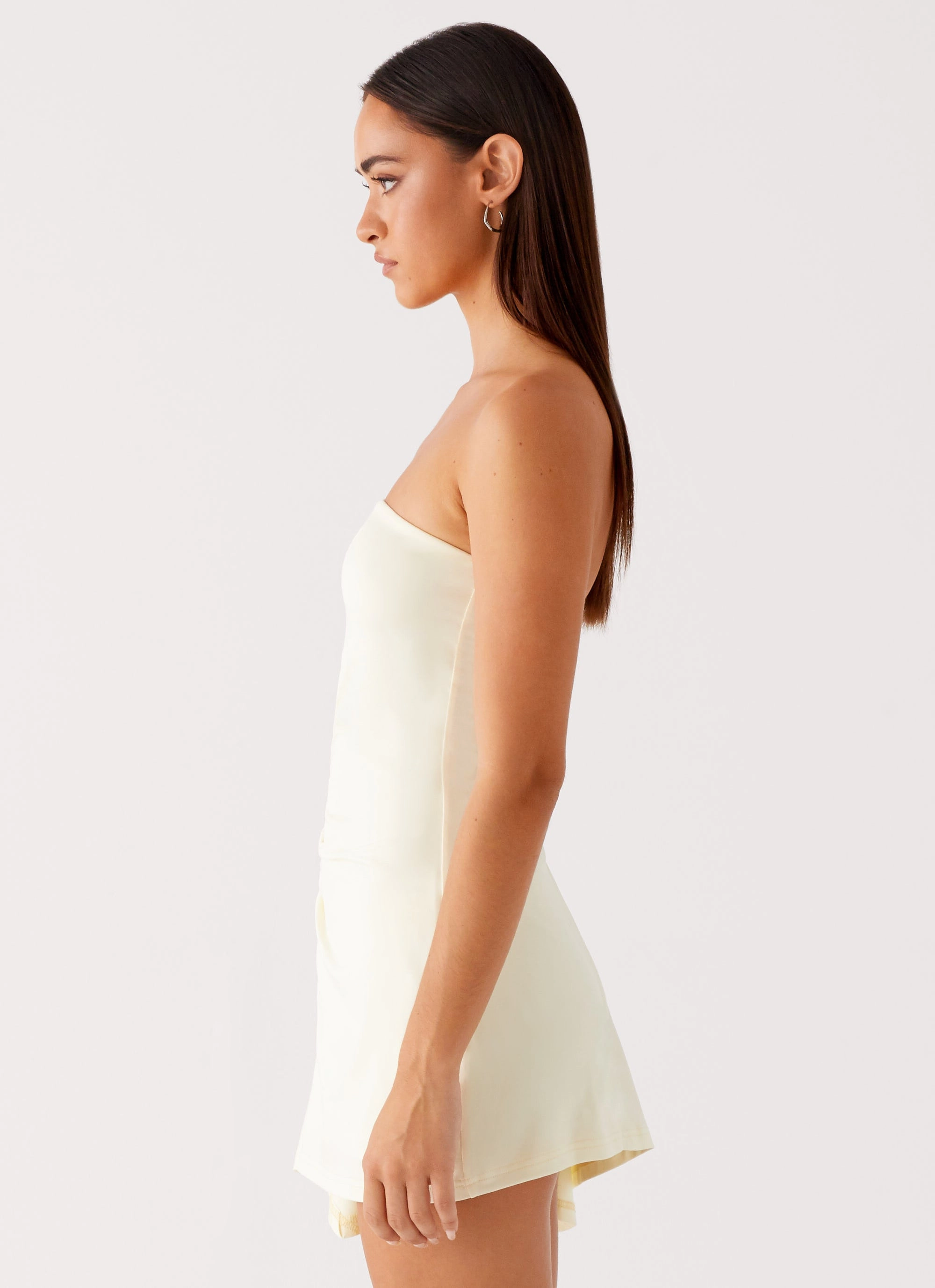 Sana Strapless Mini Dress - Yellow Luxe Appeal Work Pairing