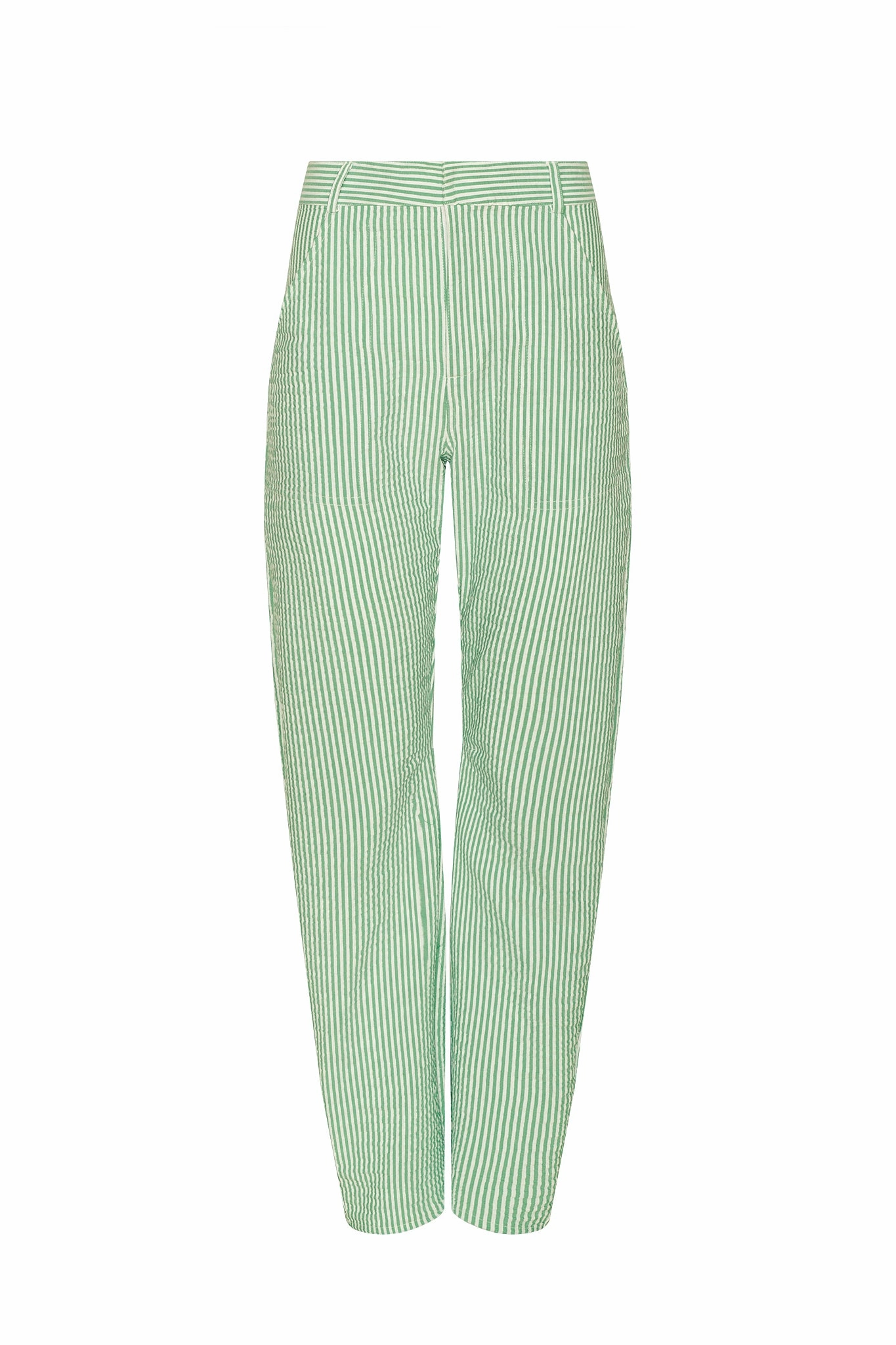 Rubberized grip Basic Utility Brooks Pant - Green Seersucker