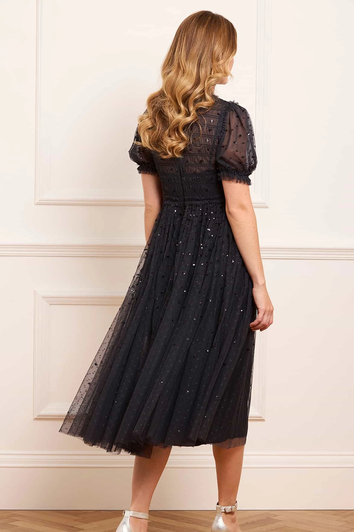 Sequin Giselle Smocked Ballerina Dress Formal Look