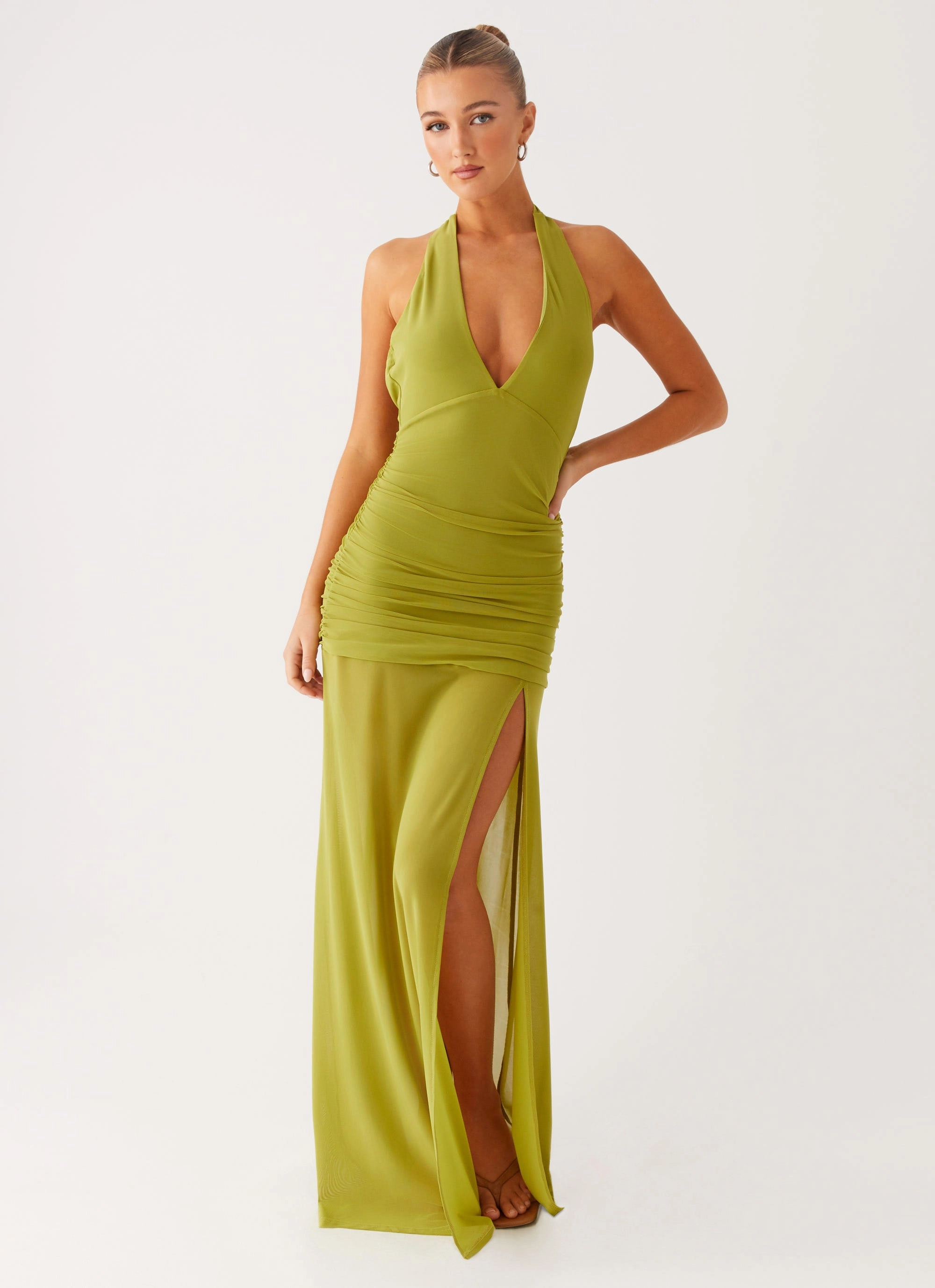 Island Muse Dress - Lime Sequin-Detail