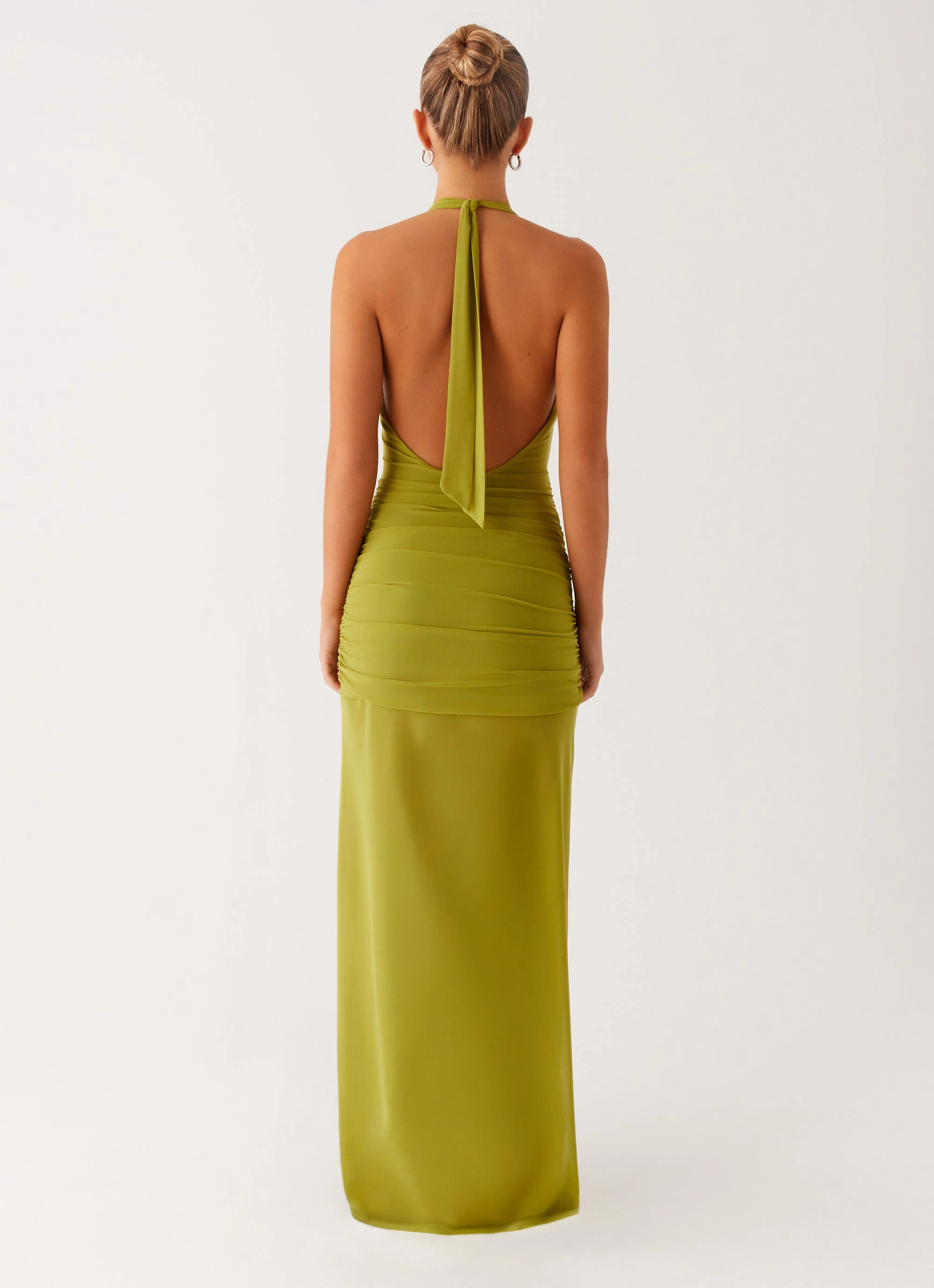 Draped Layer Daywear Fit Island Muse Dress - Lime