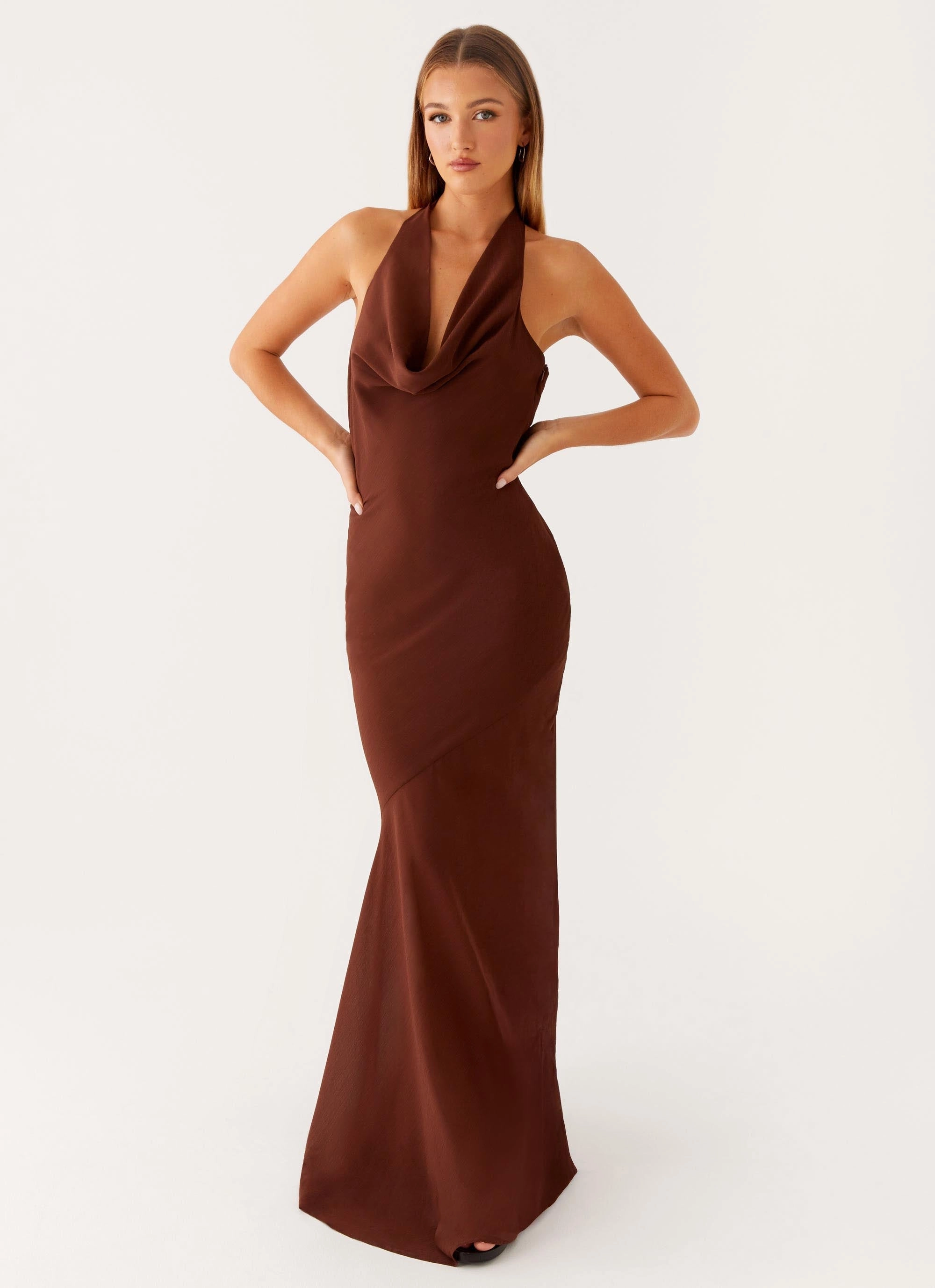 Classy Look Casual and Smart Sullivan Maxi Dress - Chocolate