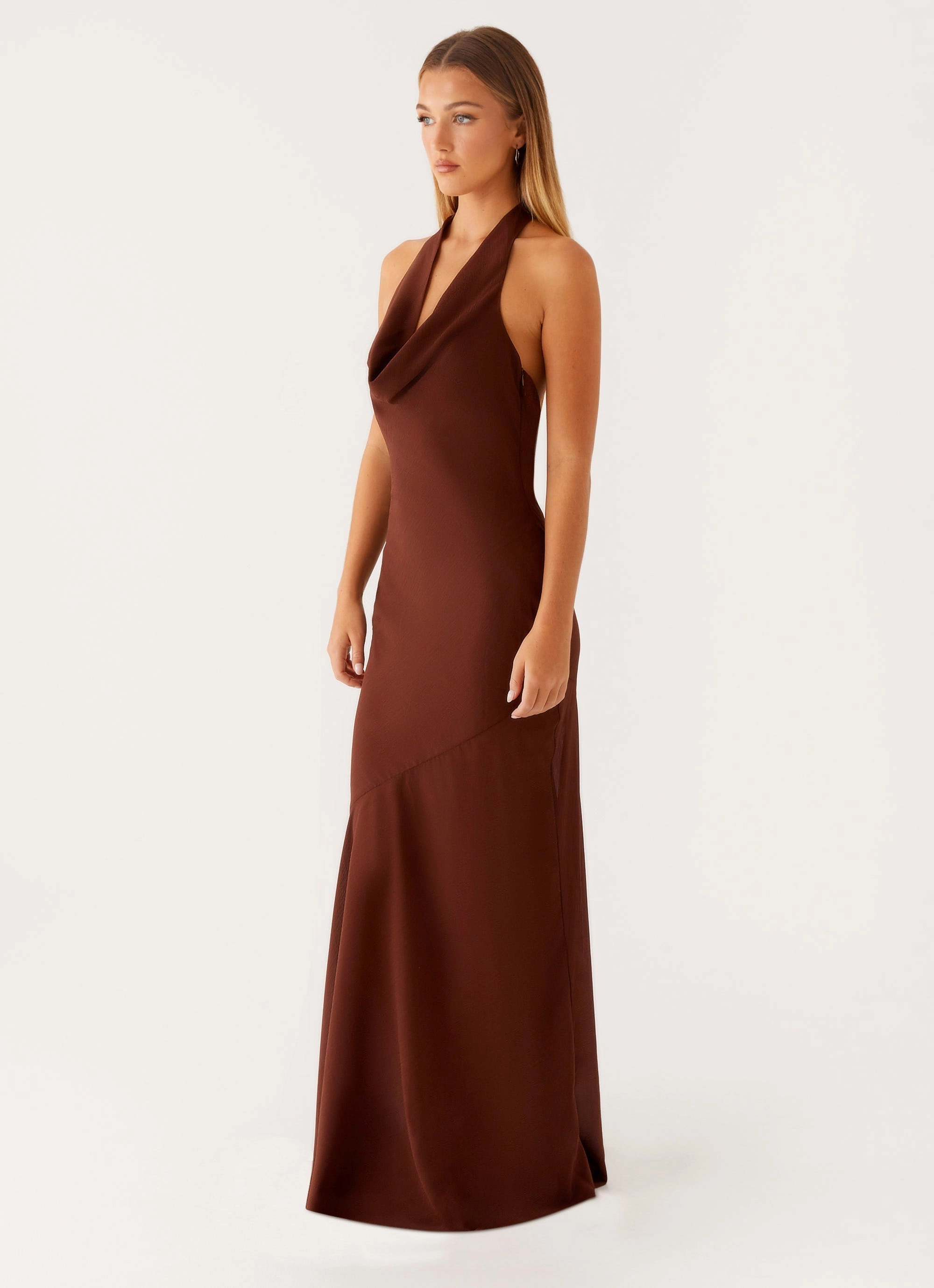 Fall Silhouette Sage Glow Sullivan Maxi Dress - Chocolate