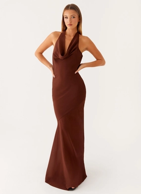 Classy Look Casual and Smart Sullivan Maxi Dress - Chocolate