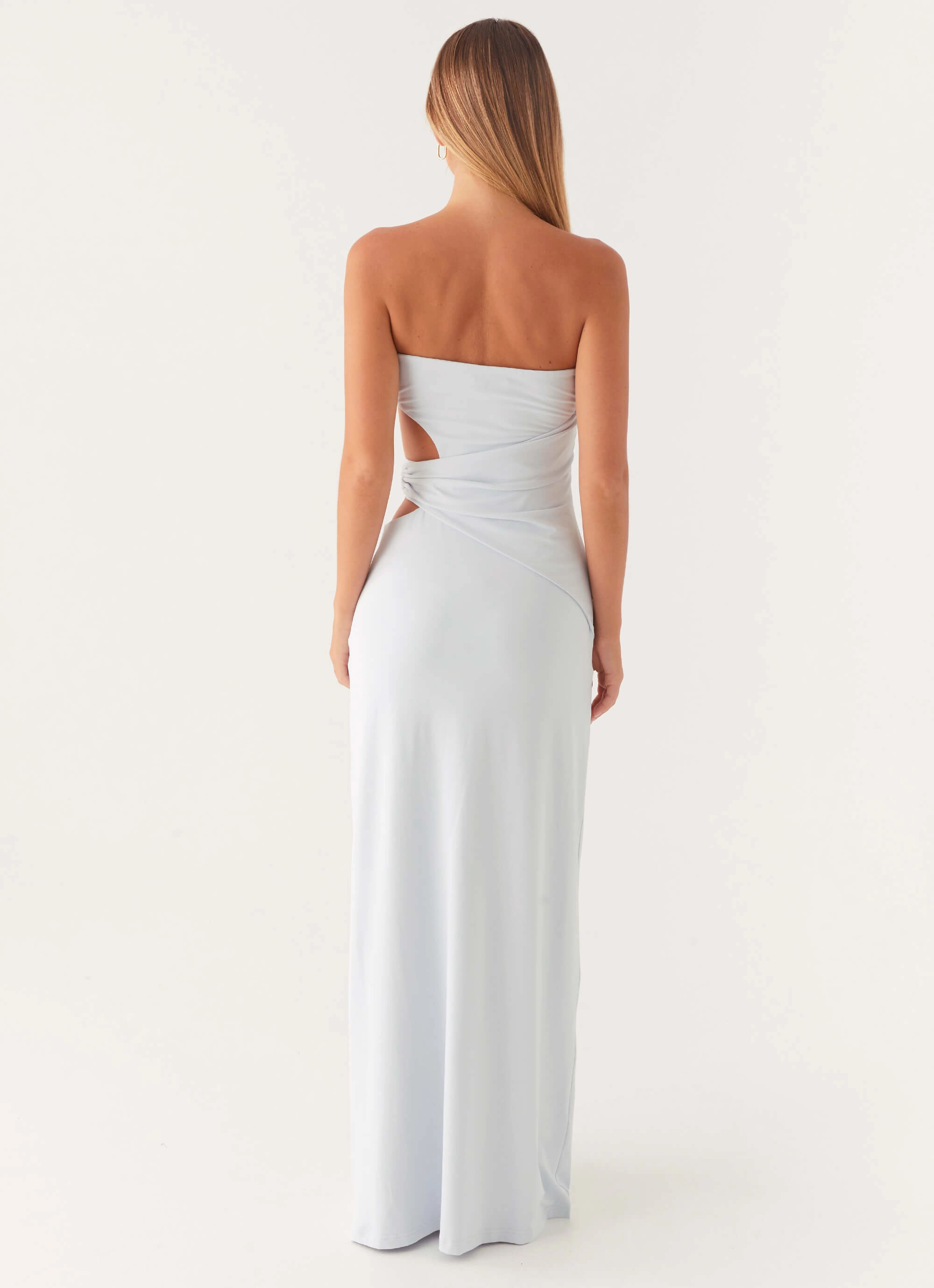Anetta Maxi Dress - Pale Blue Sculpted Form