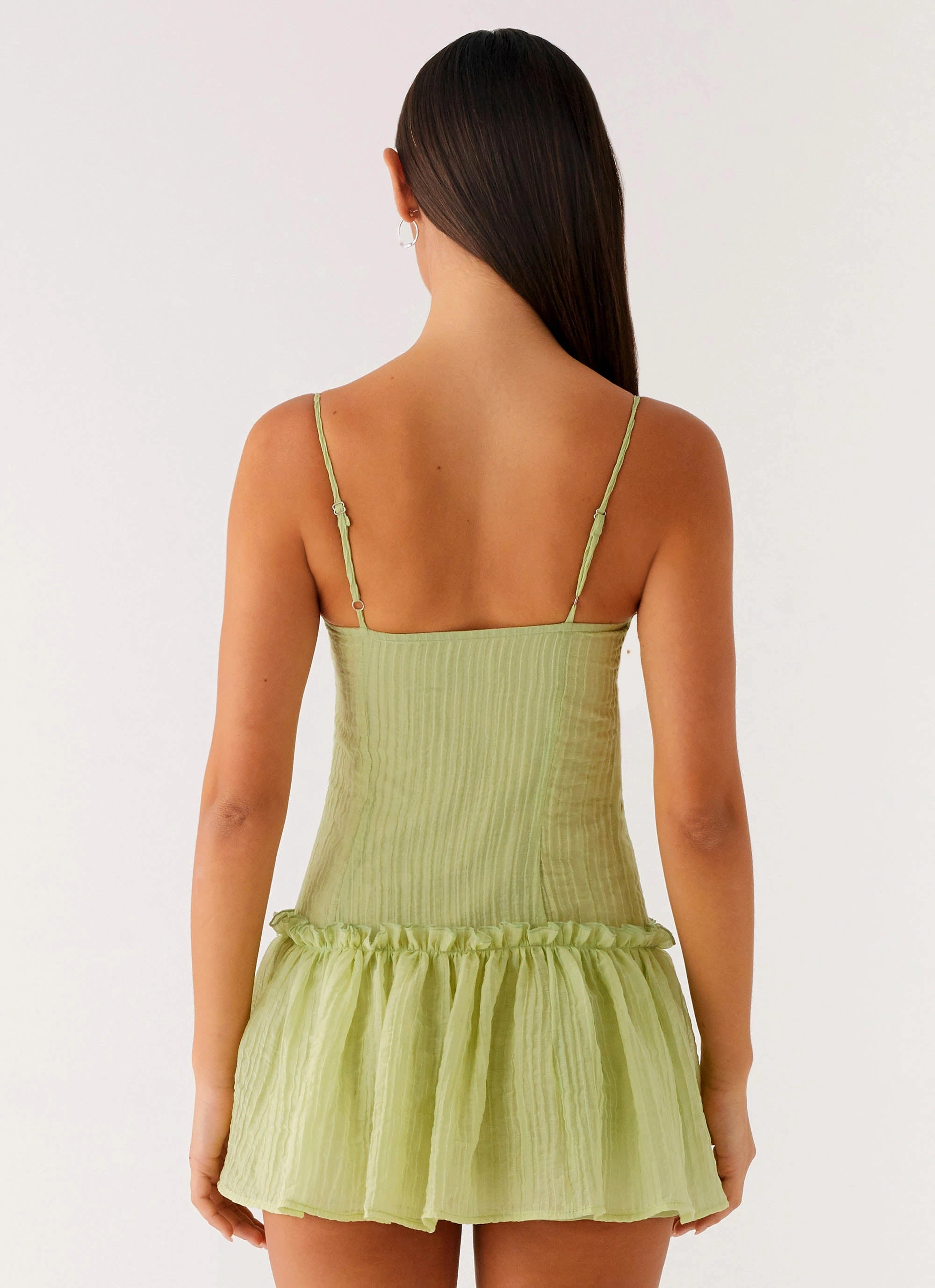 Bambini Mini Dress - Green Autumn-Season Feminine Charm