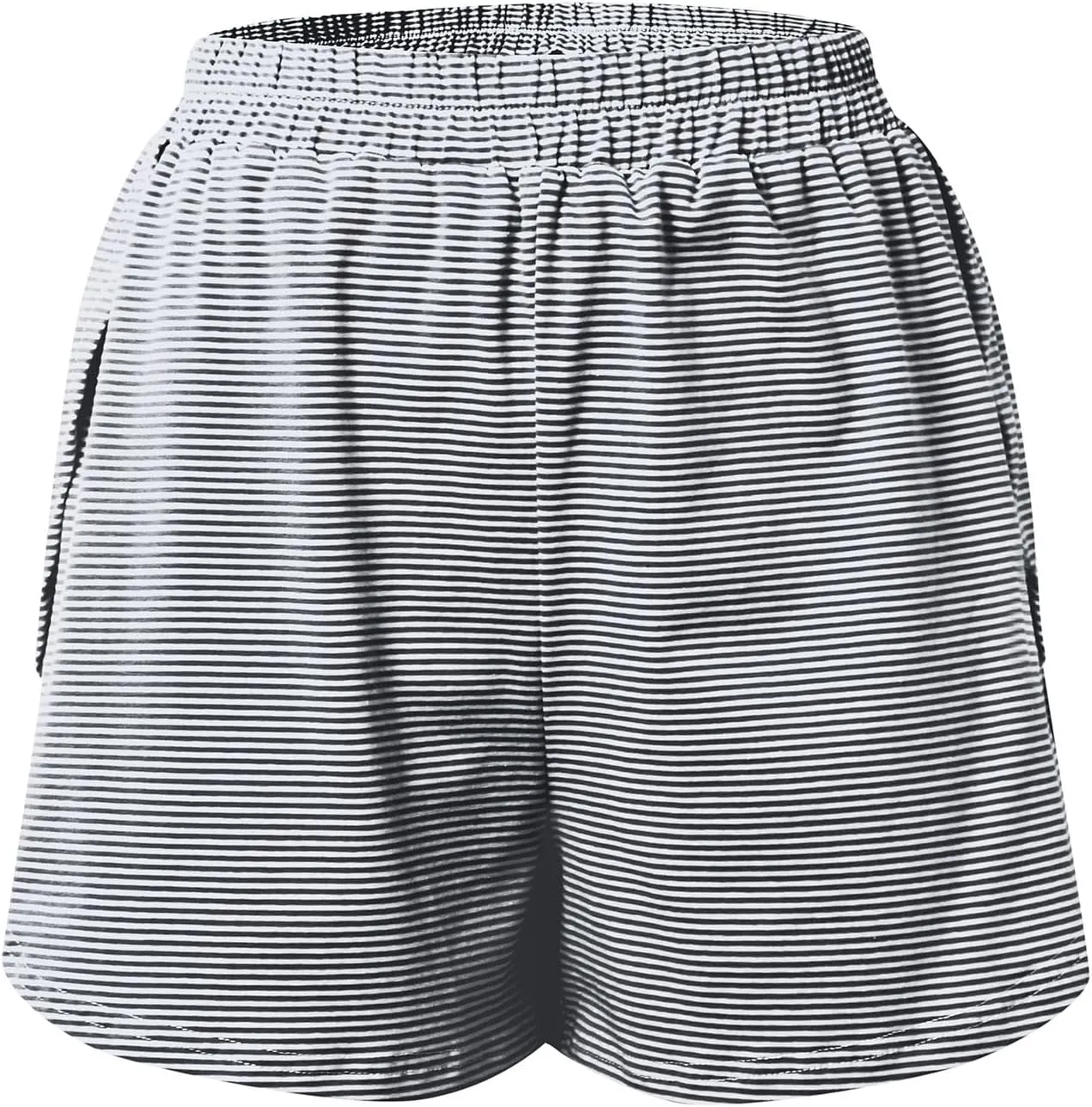 Summer 2 Piece Pajamas Sets for Women Short Sleeve Striped T Shirt Comfort Sleepwear Pjs Lounge Split Short Sets
