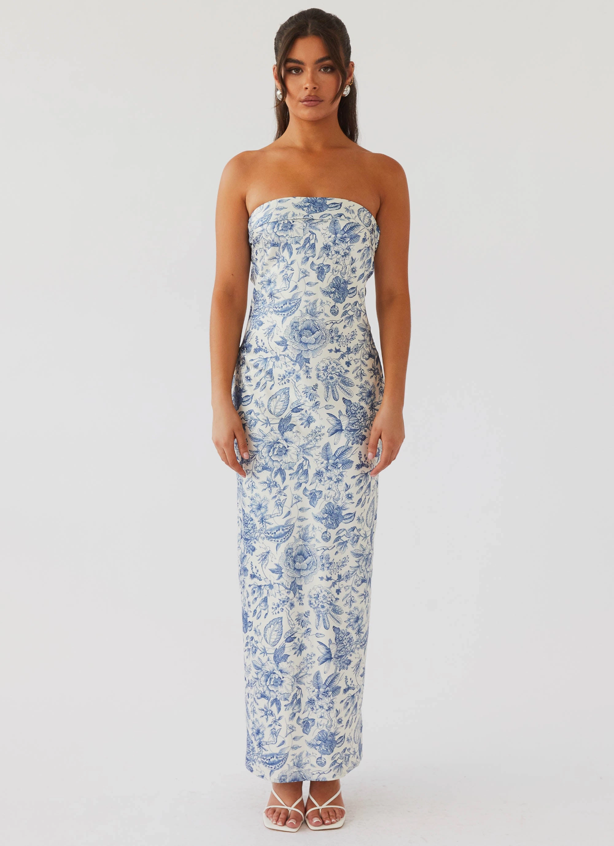 Cool Draping Seasonal Must-Have Summer Lover Maxi Dress - Blue Paisley