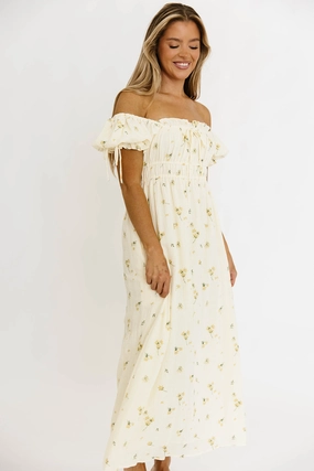 Summer Air summer breeze Savanna Steppe 100% Cotton Dress in Cream - Bump Friendly & Inclusive Sizing (S-3XL)
