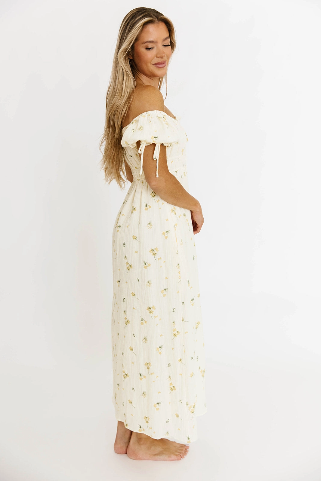 Street Flex Savanna Steppe 100% Cotton Dress in Cream - Bump Friendly & Inclusive Sizing (S-3XL)
