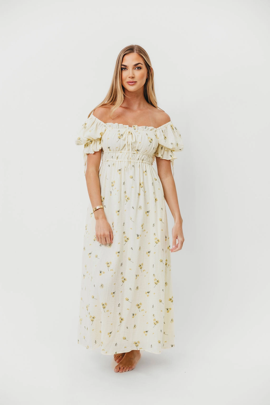 Tailored Mood Savanna Steppe 100% Cotton Dress in Cream - Bump Friendly & Inclusive Sizing (S-3XL)