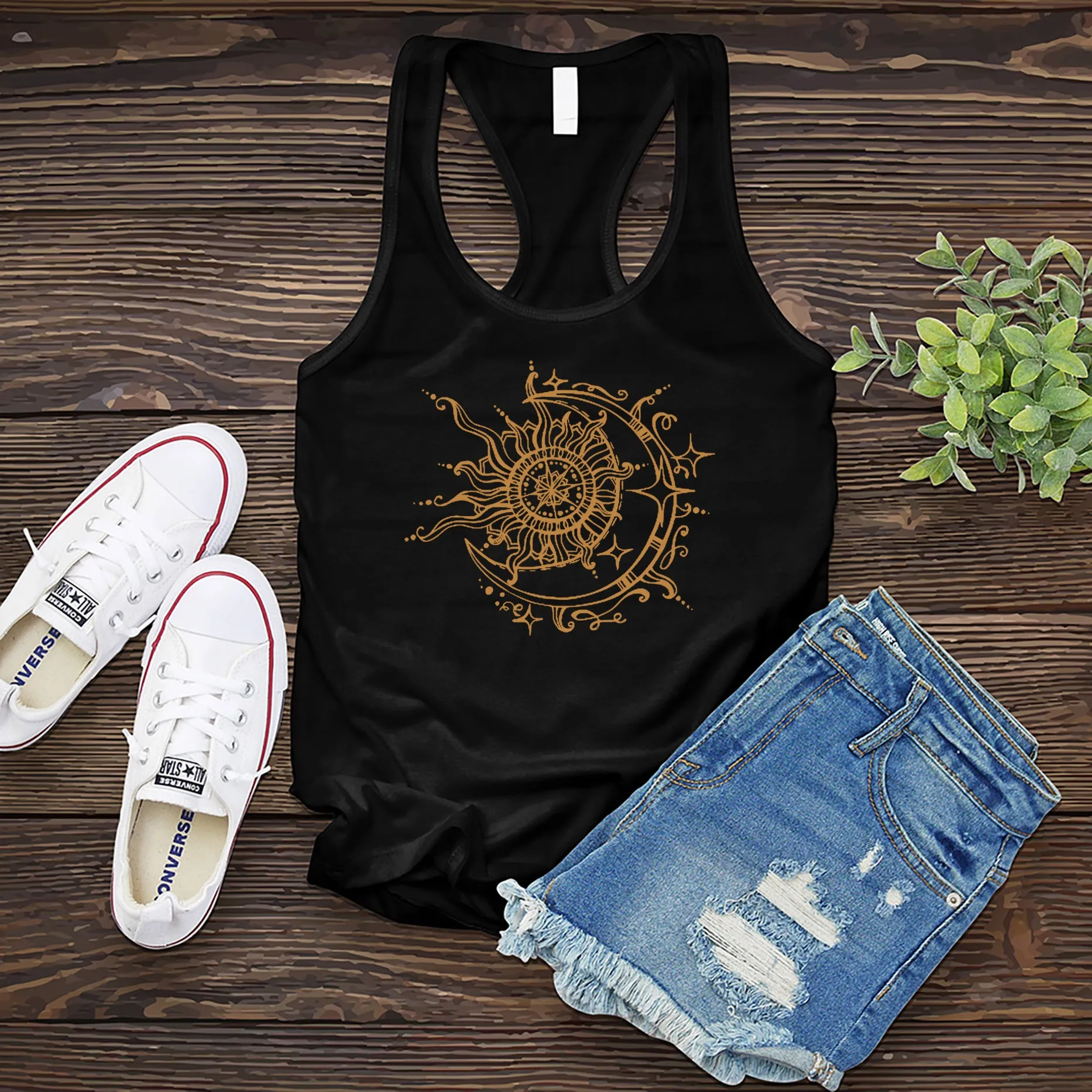 Sun and Moon Compass Women's Tank Top