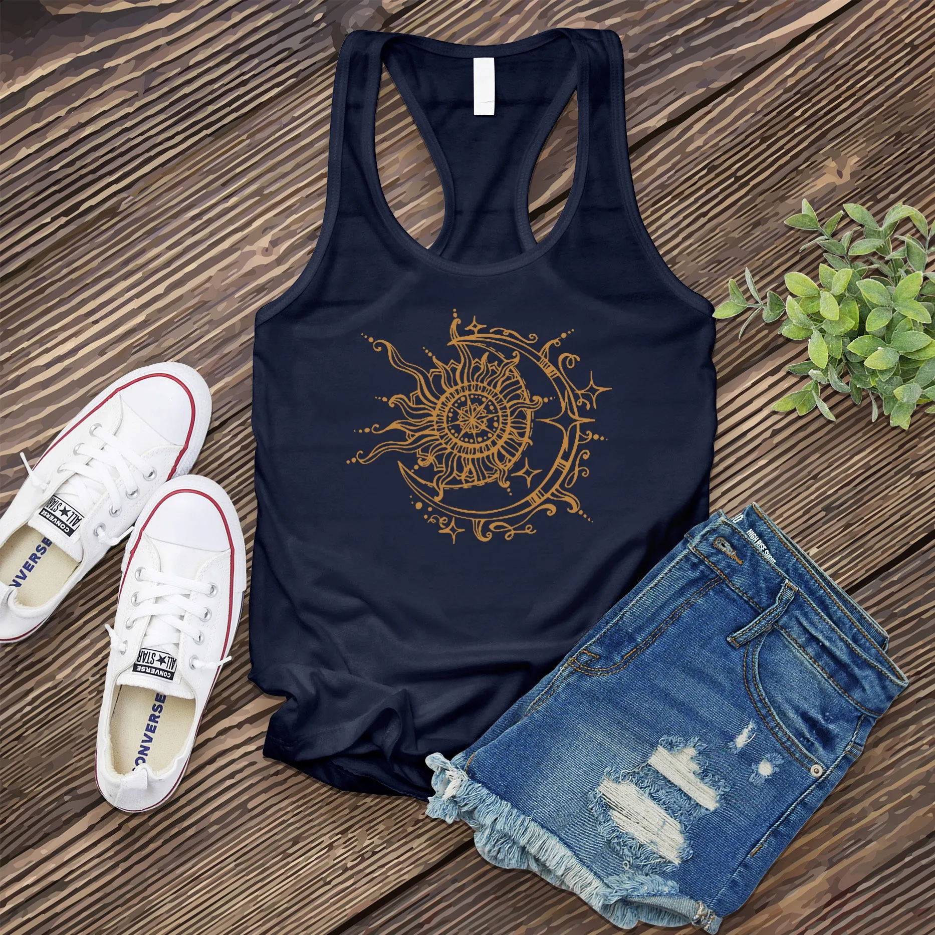 Sun and Moon Compass Women's Tank Top